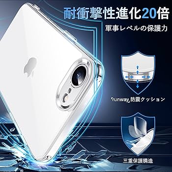 Amazon.co.jp: iPhone 16e ケース クリア ガラスフィルム付き 耐